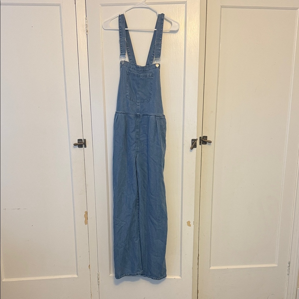 Casual Blue Women's Denim Jumpsuit